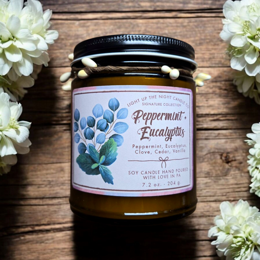 Peppermint + Eucalyptus Wood Wick Candle