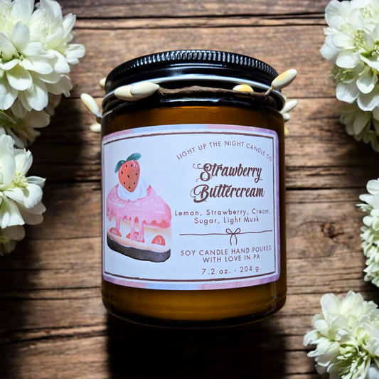 Strawberry Buttercream Wood Wick Candle