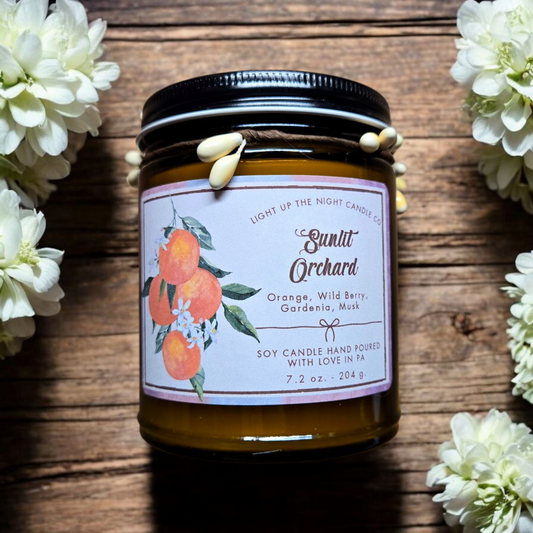 Sunlit Orchard Wood Wick Candle