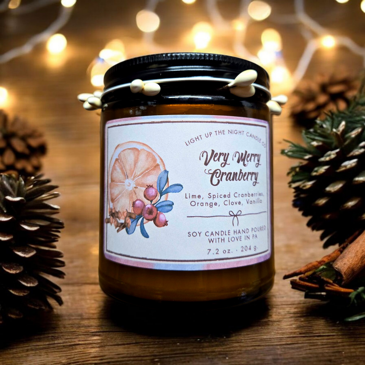 Very Merry Cranberry Wood Wick Candle