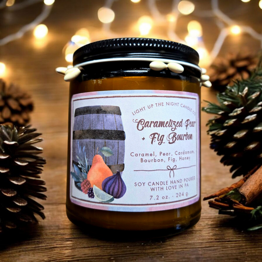 Caramelized Pear + Fig Bourbon Wood Wick Candle