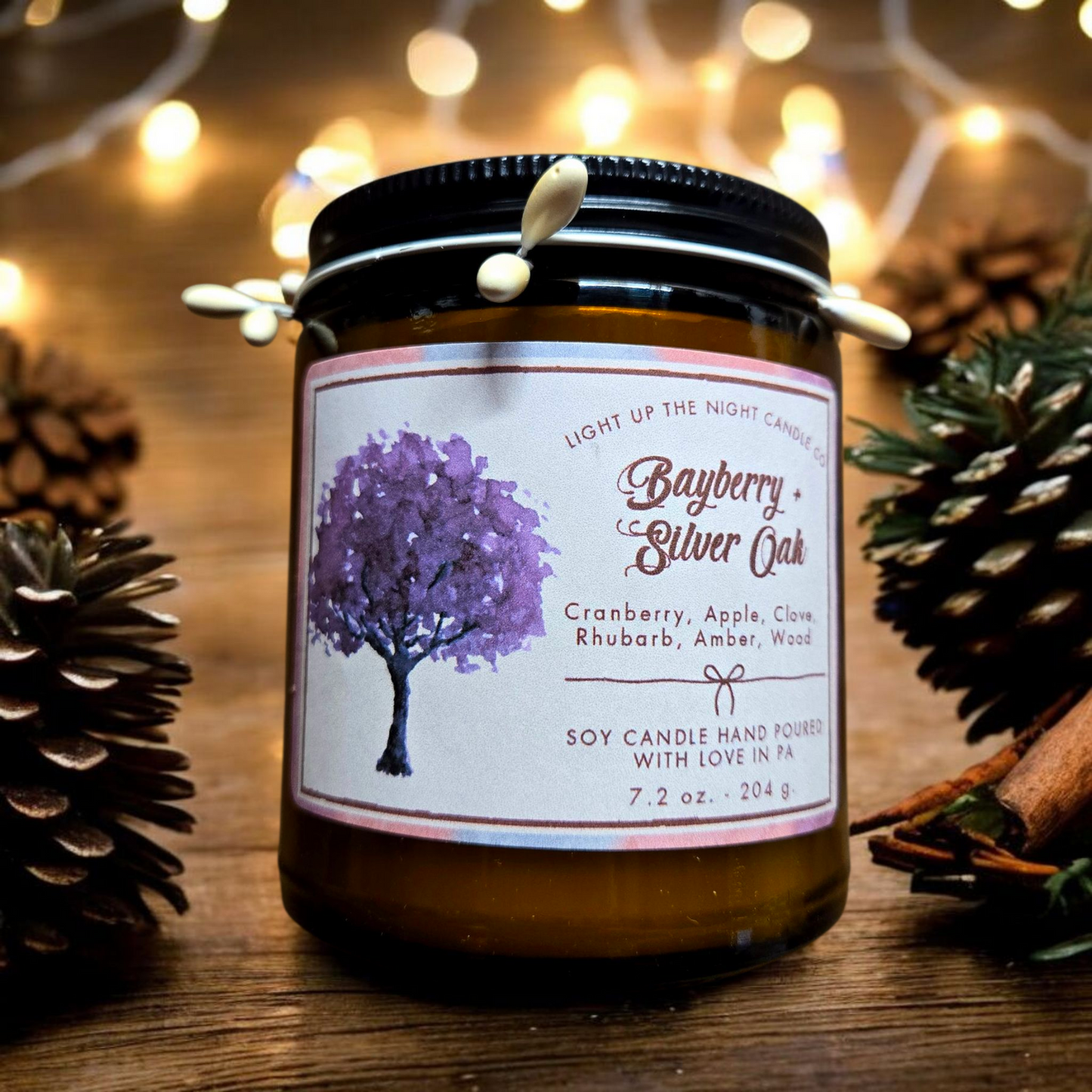 Bayberry + Silver Oak Wood Wick Candle