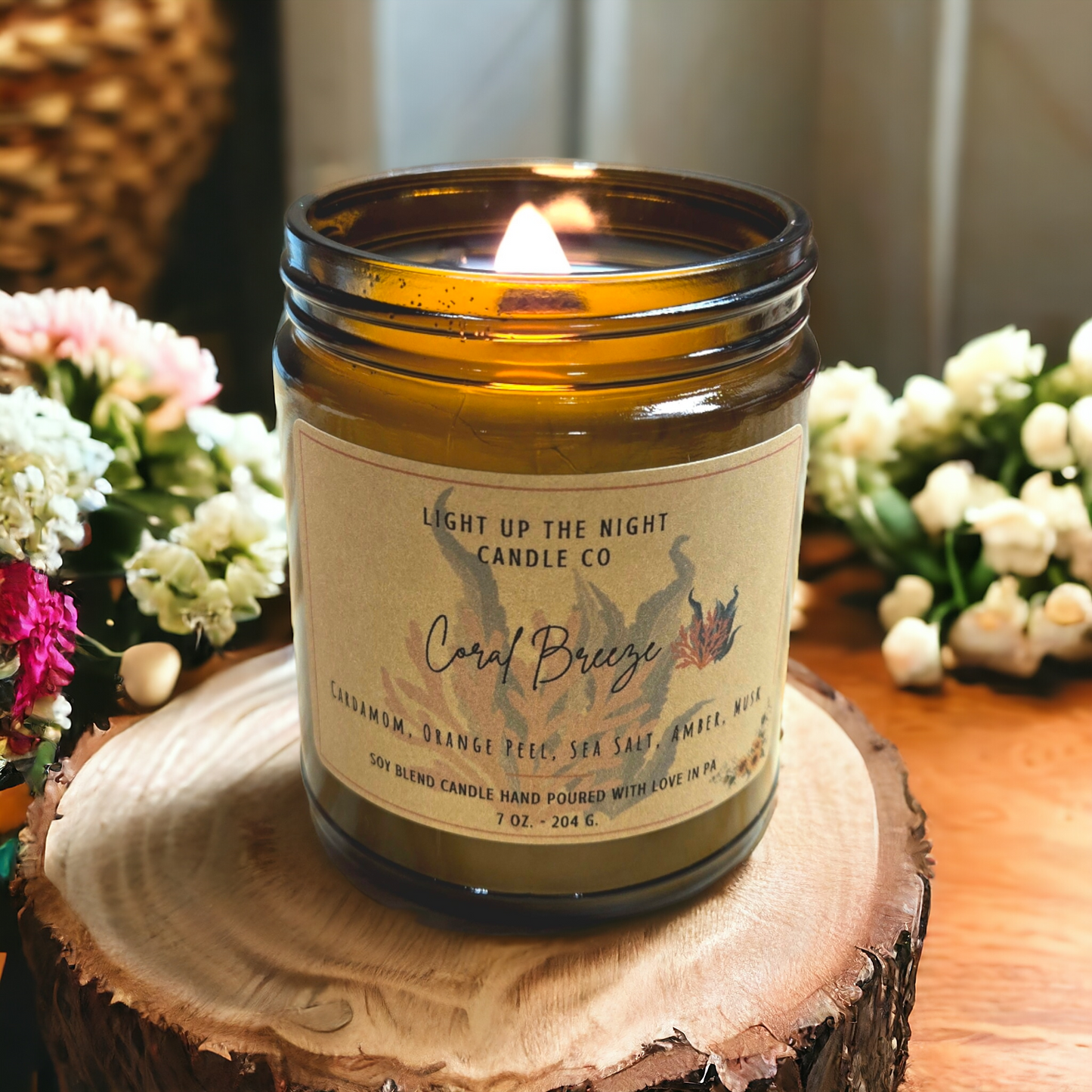 Maple Apple Bourbon Wood Wick Candle