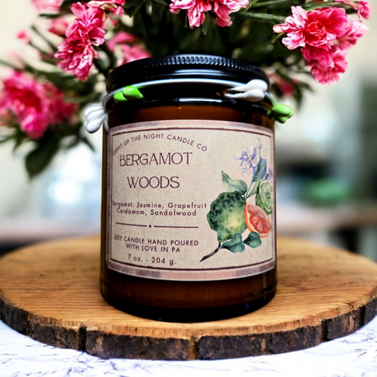 Bergamot Woods Wood Wick Candle