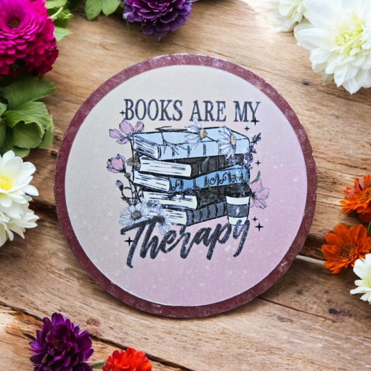 Books Are My Therapy Car Freshie