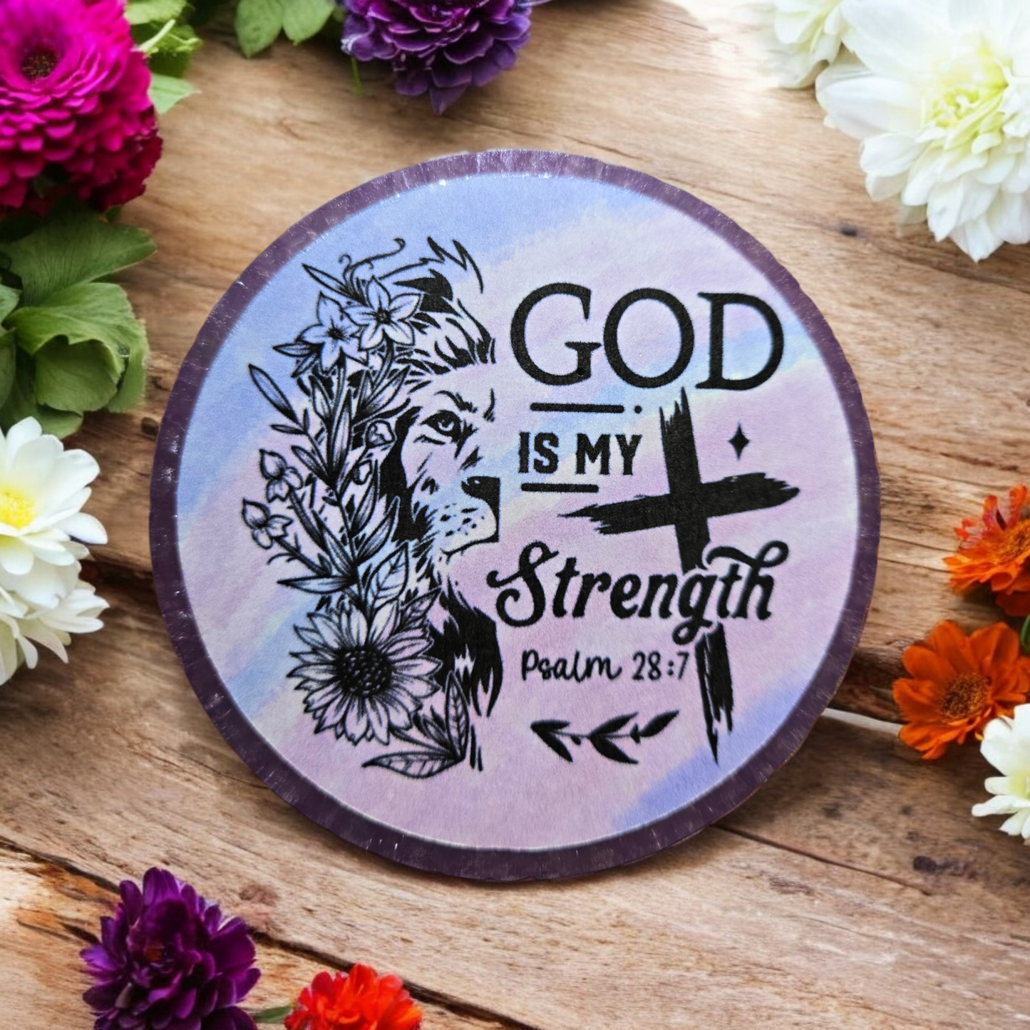 God Is My Strength Car Freshie