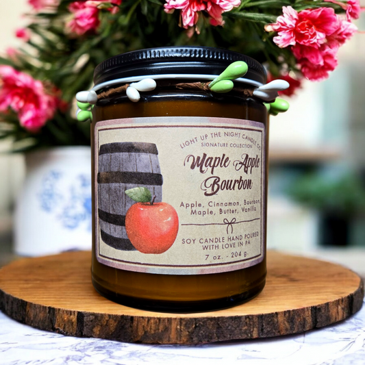 Maple Apple Bourbon Wood Wick Candle