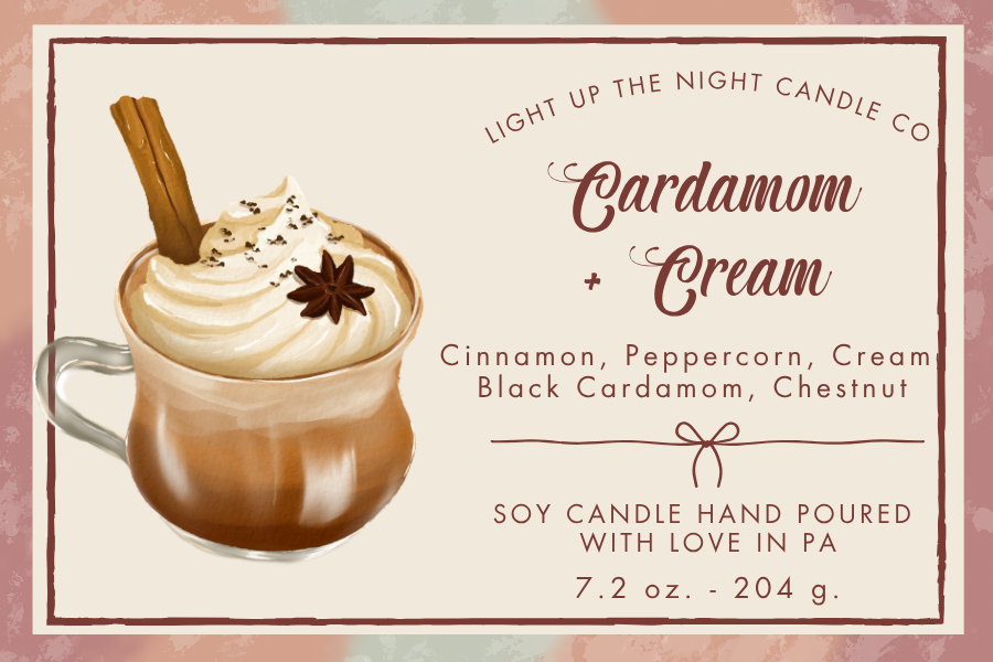 Cardamom + Cream Wood Wick Candle