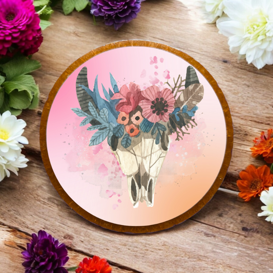 Floral Cow Skull