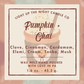 Pumpkin + Chai Wax Melt Snap Bar