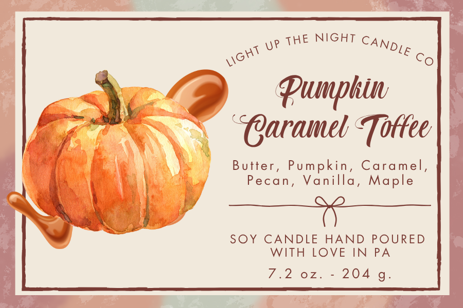Pumpkin Caramel Toffee Wood Wick Candle