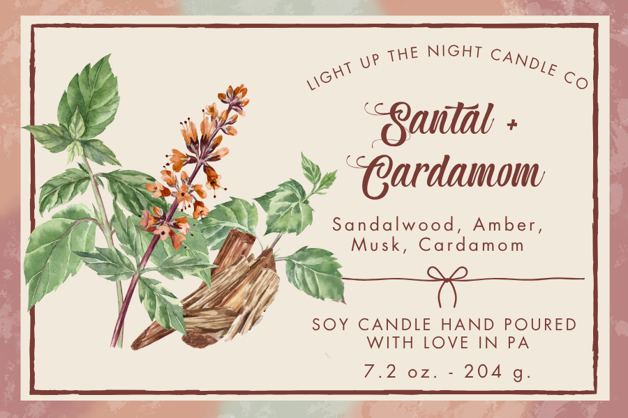Santal + Cardamom Wood Wick Candle